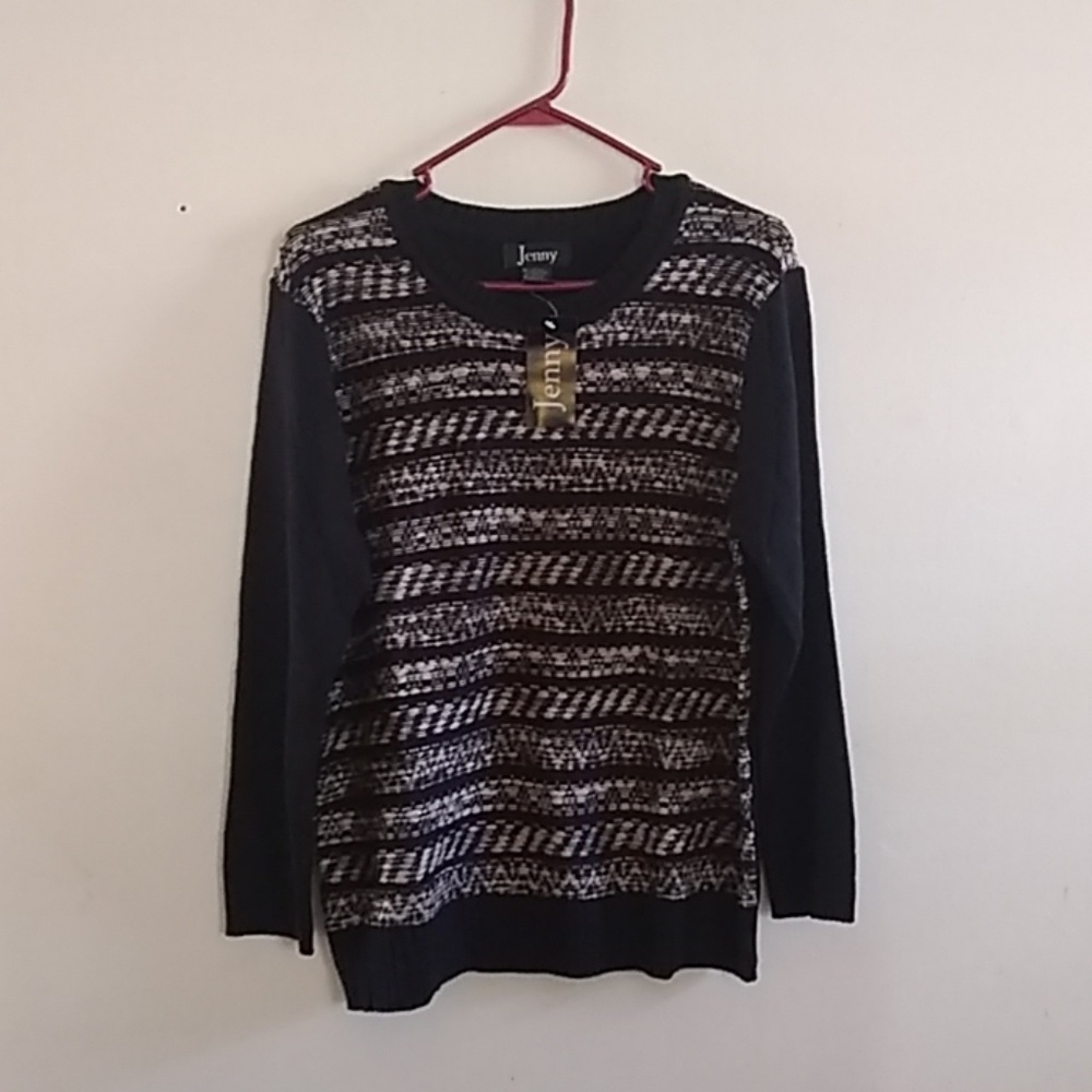 Jenny Black XL Sweater NWT
